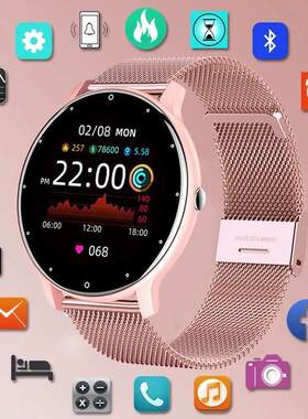 LIGE Smart watch Ladies Full touch Screen Sports Fitness wa