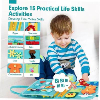 Montessori Busy Book Educational Toys For Toddler Portable A