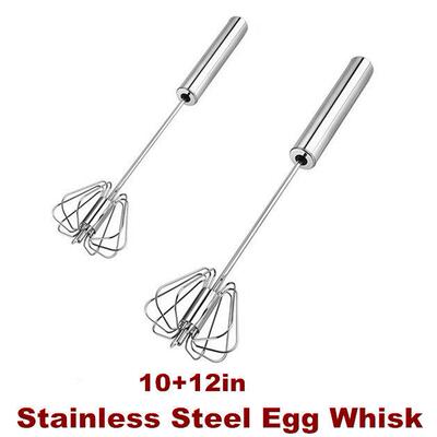 Egg Whisk Hand Push Rotary Whisk Blender Mixer Stirrer