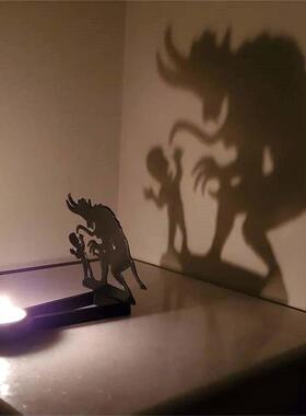 Halloween Decoration Vintage Shadow Candle Holders Funny Ter