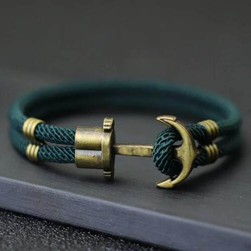 Vintage Pirate Bracelet Men Bronze Punk Braclet Outdoor Surv