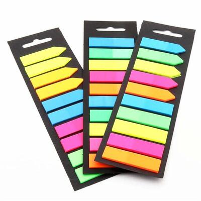 200 sheet Color Clear Sticky Notes Index Tabs Posted Transpa