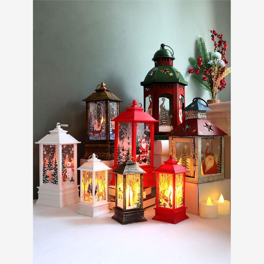 圣诞装饰风灯蜡烛台Christmas decorations, wind lamps, candles