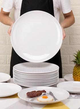 8-14 Inch Round White Melamine Dinner Plate Hotel Western St