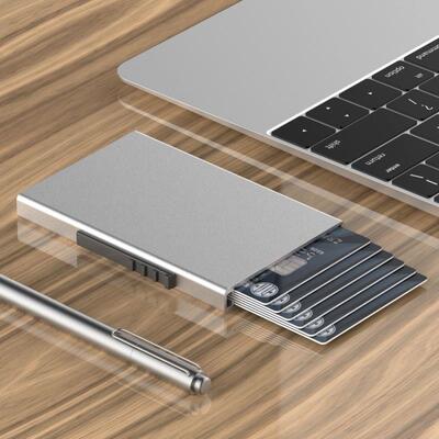 Card Holder Mini RFID Wallet Automatic Pop up Bank Card Case