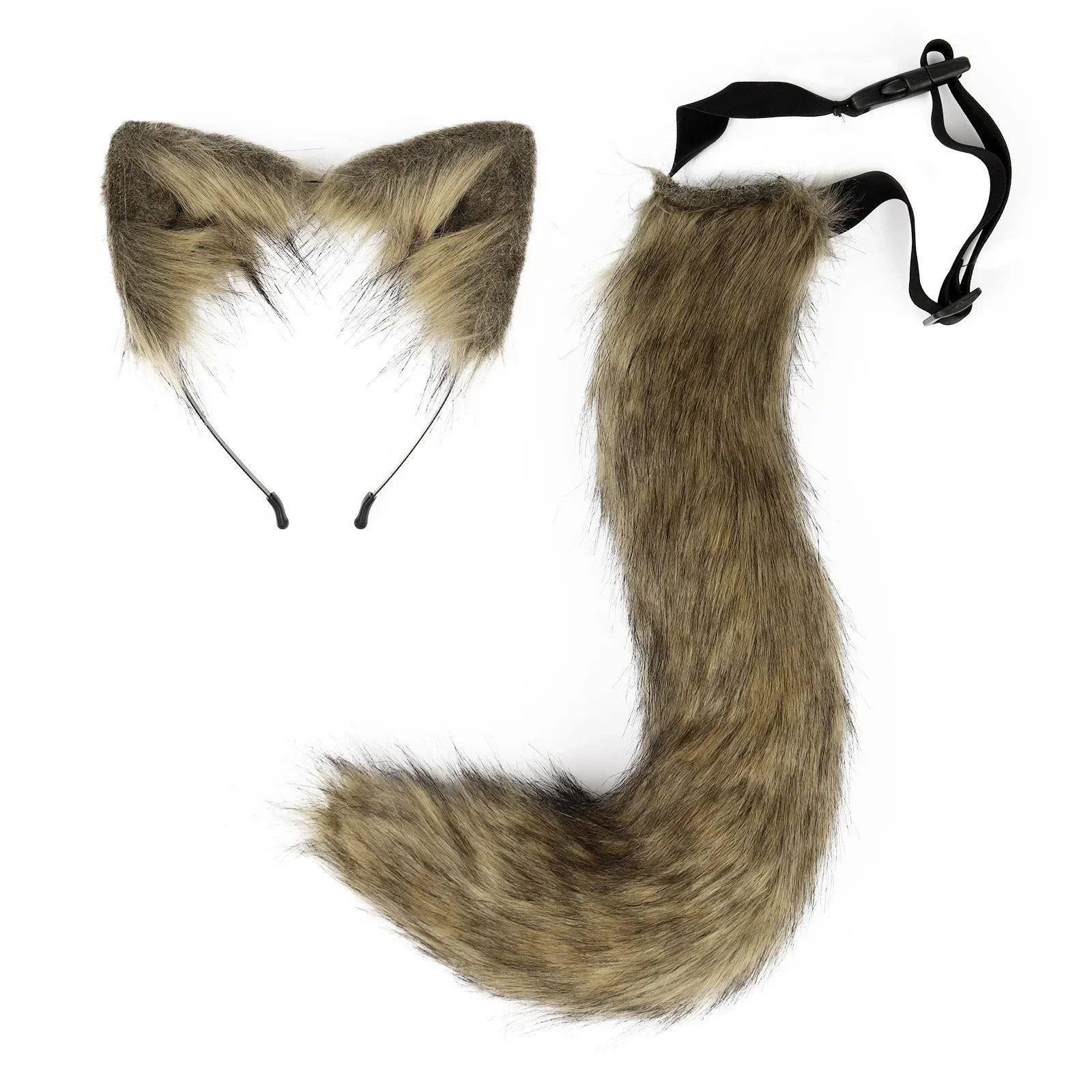 Brown animal tail Cat's ears (Steamed cat-ear shaped br