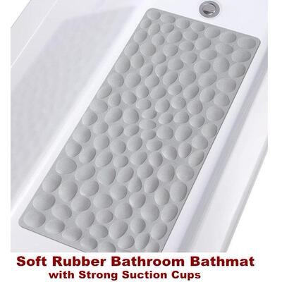 Bathtub Mat Soft Rubber Bathroom Bathmat Suction Cups