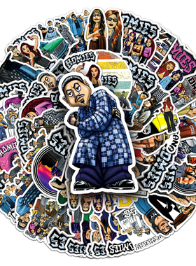 50张卡通个性美式homies涂鸦贴画手机水杯笔记本平板手账电脑贴纸