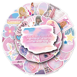 50张泰勒专辑lover taylor贴纸霉霉明星周边创意装饰水杯手机贴纸