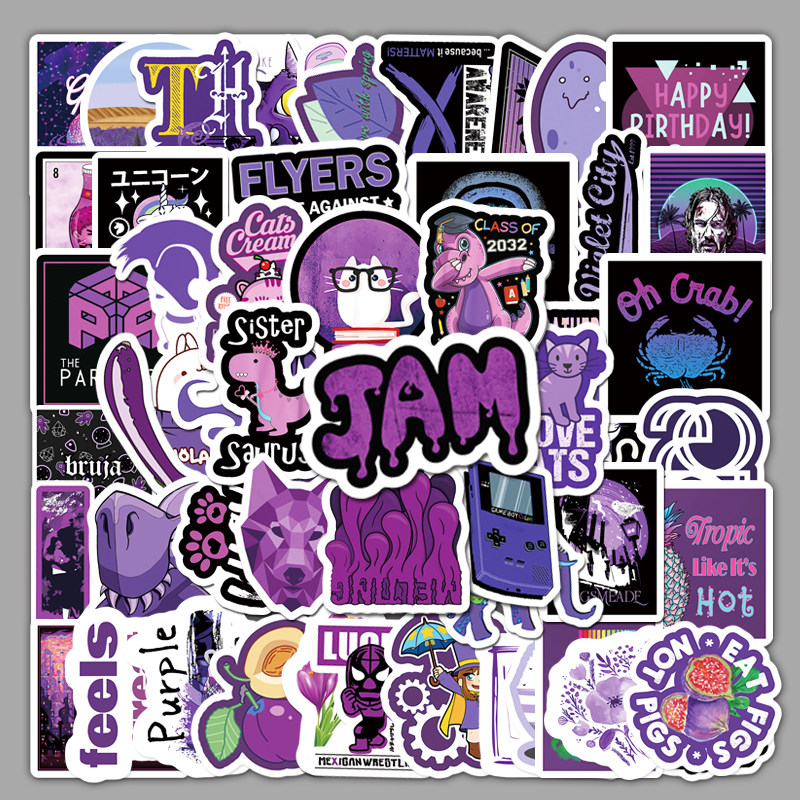 贴纸紫色系防水装饰笔记本电脑