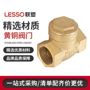 联塑止回阀卧式逆止铜阀门4分6分1寸DN15水管20单向阀25水表32
