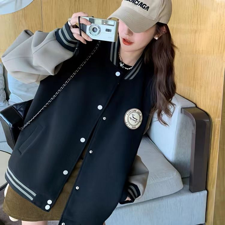 美式学院风棒球服2025新款爆款小个子巨好看外套女秋冬款夹克上衣