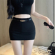 黑色辣妹紧身性感包臀半身裙女2026新款 百搭高腰短裙子 纯欲春夏季