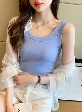 糖果色吊带背心女夏外穿2024年