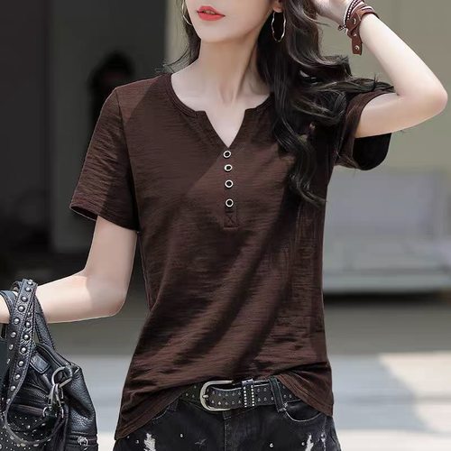 黑色短袖t恤女装2024年