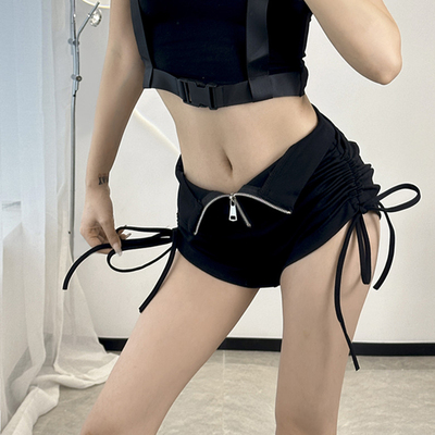 高腰短裤显瘦显腿长超短热裤女