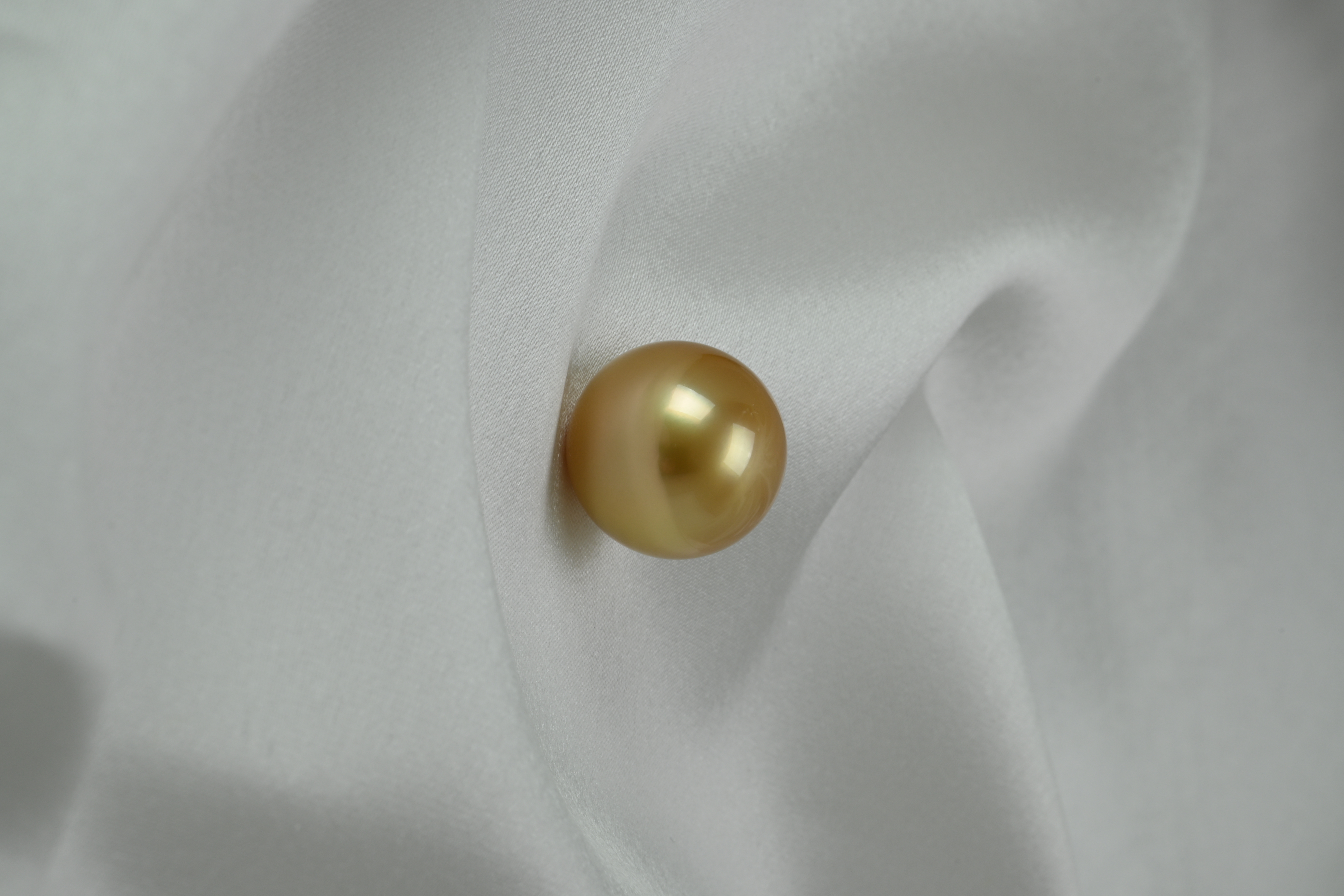 新货浓金南洋金珠15.1mm正圆浓茶金定制吊坠戒指项链天然海水珍珠