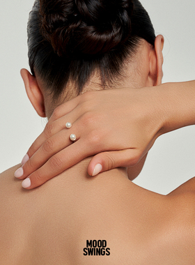 情绪波动MOOD SWINGS/925纯银珍珠开口戒指女小众设计感高级