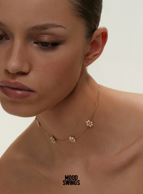 MS情绪波动925银珍珠锁骨链