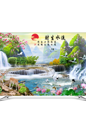 新款布艺挂式坐式品牌通用55液晶电视机罩电视防尘防晒套6570英寸