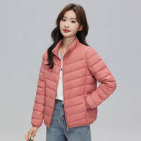 A new 2024 down jacket for women, featuring a light and thin stand-up collar, short design that is slimming, lightweight, stylish and fashionable for ladies thumbnail 7