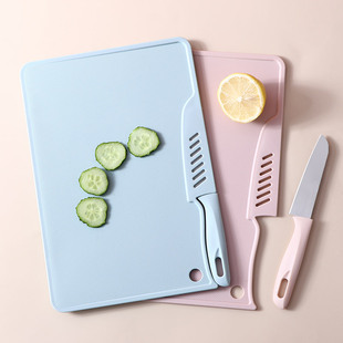 厨房食品级塑料切菜板家用切水果砧板小刀多用途二合一双面案板