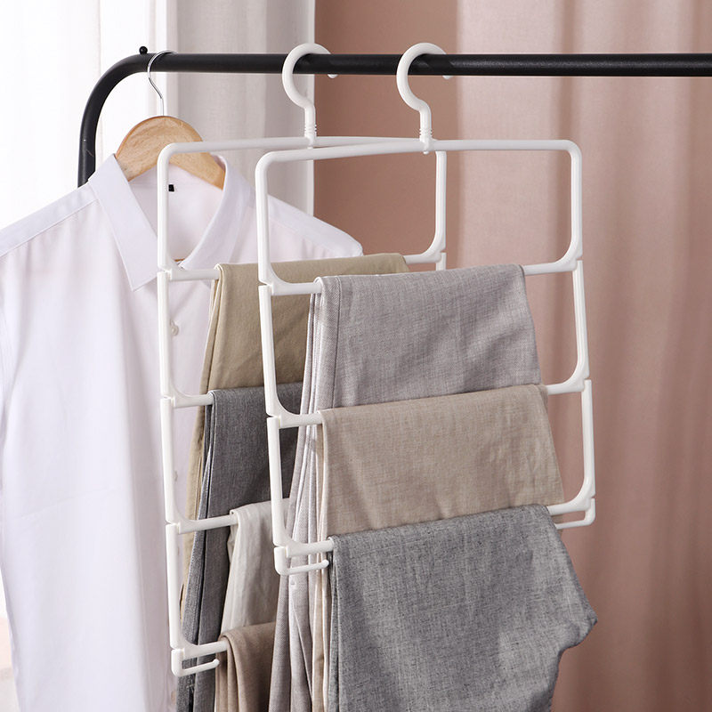 无痕裤架家用裤夹子衣柜挂裤子收纳神器多功能多层魔术裤夹晾晒架
