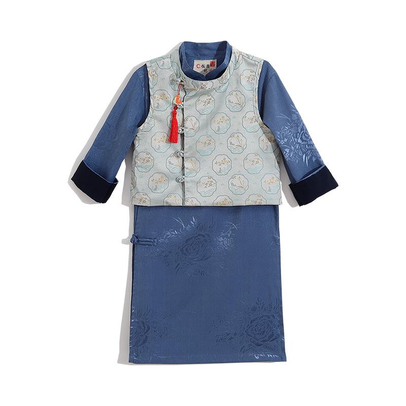 民国风中式儿童礼服秋冬