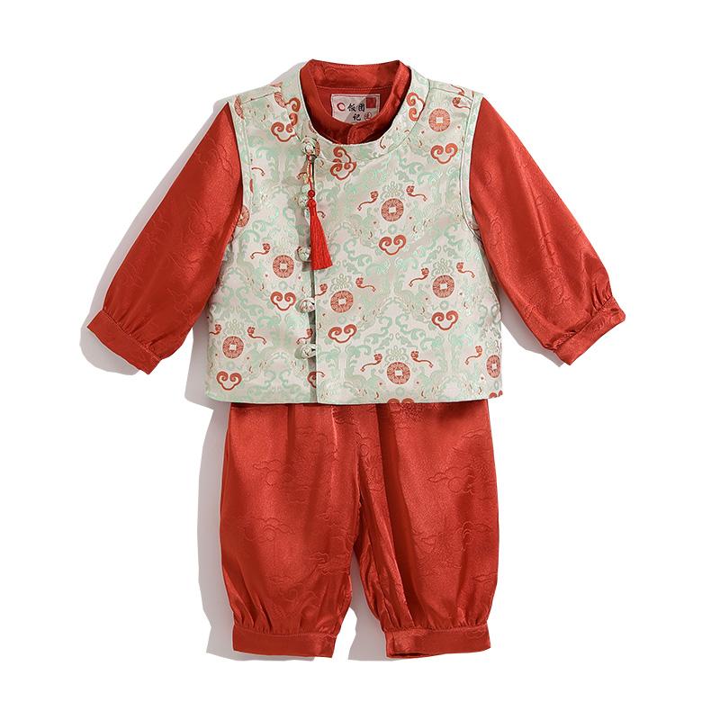 新款儿童马甲唐装秋冬季