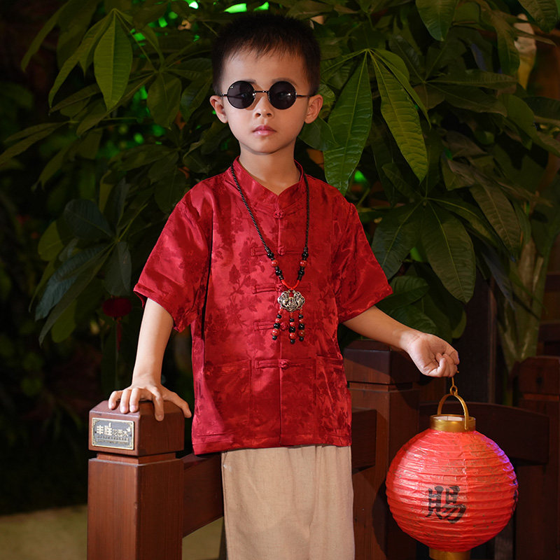 2026新款新中式宝宝周岁礼服中国风唐装儿童汉服男童夏季日常可穿