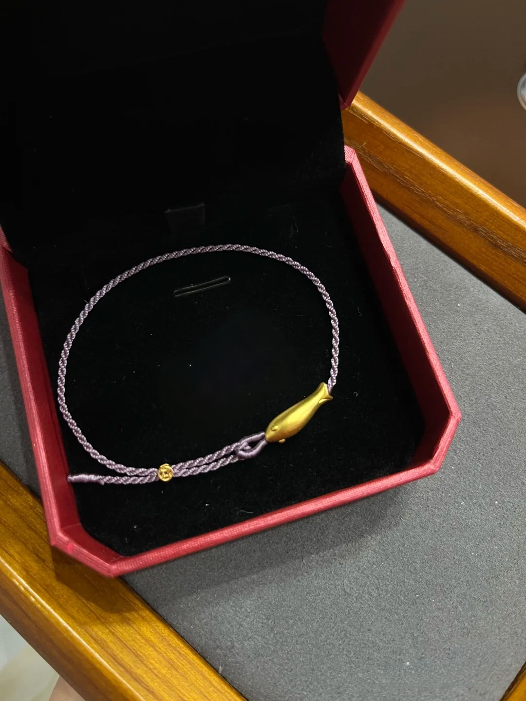 足金999黄金小鱼手链年年有余足金金鱼转运珠小鱼龙年本命年男女