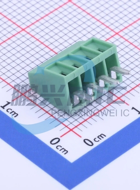 DB125-2.54-4P-GN-S 螺钉式接线端子 间距2.54mm 1*4P 直插 绿色