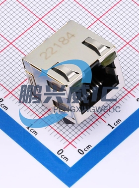 TE 原装正品 2-406549-4 带LED 有屏蔽 RJ45连接器，单端口