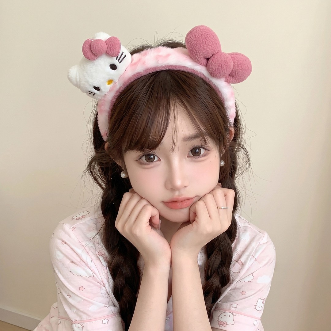 豹纹甜美可爱毛绒发箍女款蝴蝶结2026新款少女日常洗脸头饰头箍潮