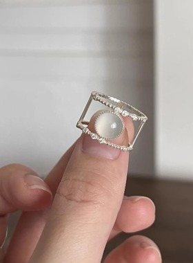 星环戒指银色简约素圈指戒