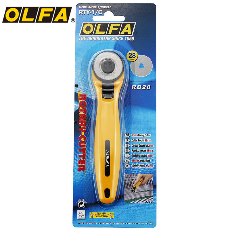 正品日本OLFA旋转式裁缝拼布刀 裁布刀轮刀滚刀 28mm/45MM