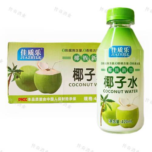 佳质乐椰子水瓶装420mlx15瓶/1Lx6瓶装椰汁椰子水