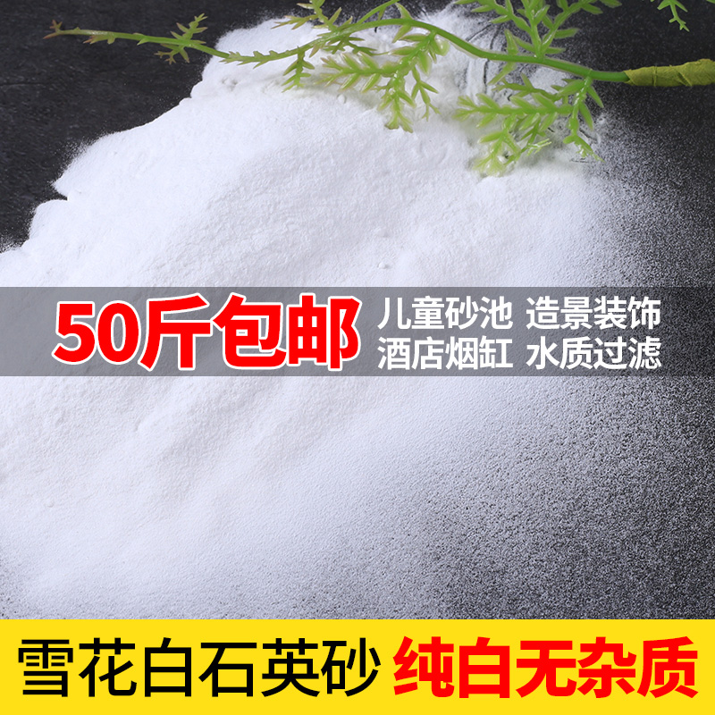 白色石英砂颗粒细沙鱼缸底砂园艺枯山水造景雪花白沙子酒店灭烟沙-封面