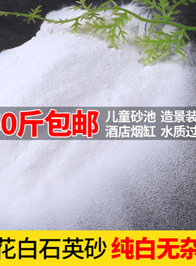 白色石英砂颗粒细沙鱼缸底砂园艺枯山水造景雪花白沙子酒店灭烟沙