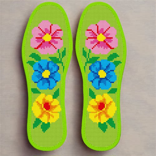 纯手工十字绣鞋垫带针线吸汗透气