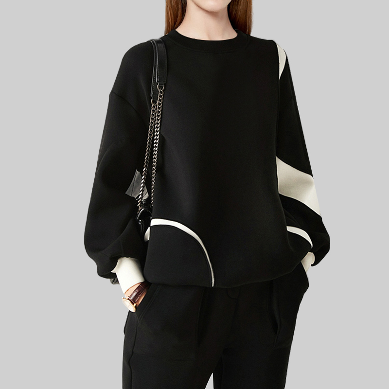 拼色宽松显瘦内搭上衣潮