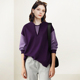 紫色假两件卫衣女2026年春季 新款 设计感拼接套头显瘦百搭T恤上衣