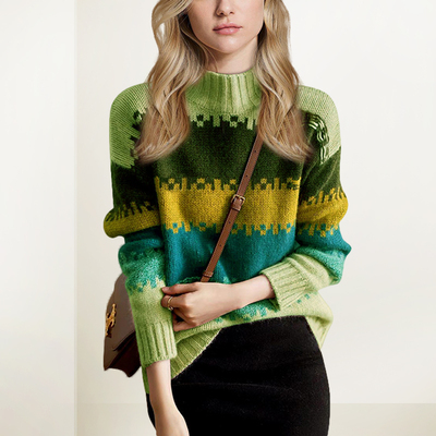 欧货设计感针织羊毛衫外穿上衣