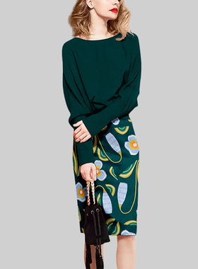 2026年春季新款OL职业时尚名媛气质套装女绿色上衣包臀裙两件套潮