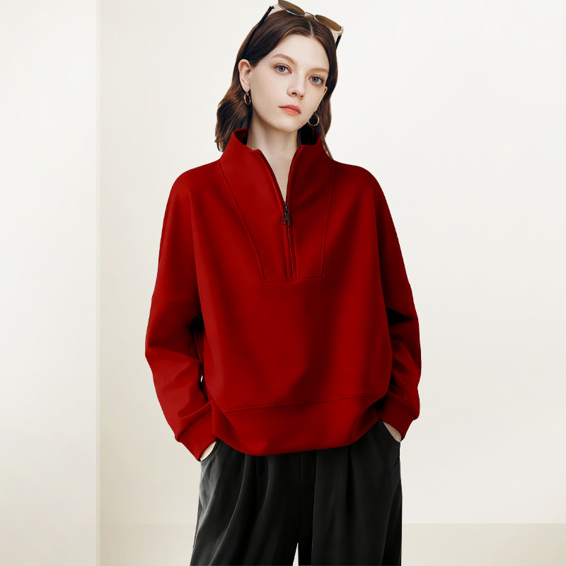 复古拉链立领卫衣女2025年秋冬新款设计感流行显瘦宽松内搭上衣潮,女装/女士精品,卫衣/绒衫,淘宝优惠券,粉丝福利购,淘宝优惠卷