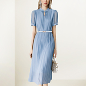 新款 新中式 重工压褶连衣裙女2026年夏装 气质减龄显瘦超好看裙子潮