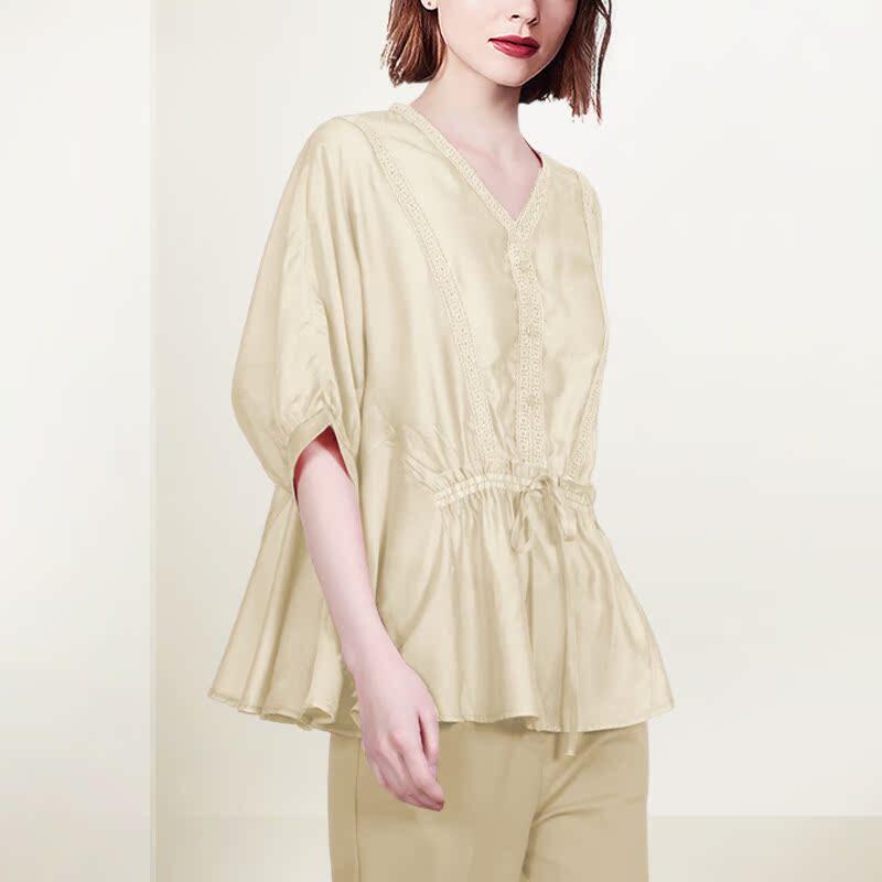 法式设计感小众天丝衬衣