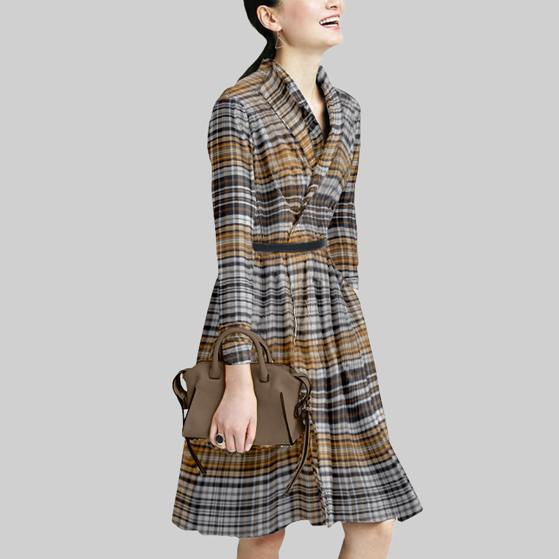 显瘦小雏菊西装连衣裙a字裙