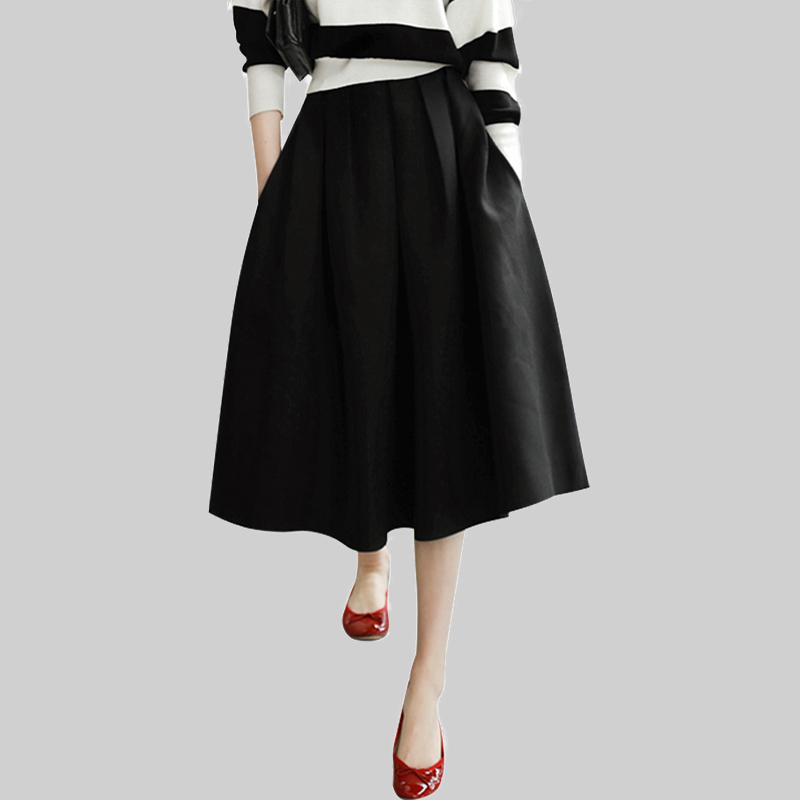 复古赫本风洋气显瘦A字半身裙