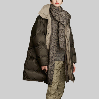 小众波浪纹印花保暖短款外套